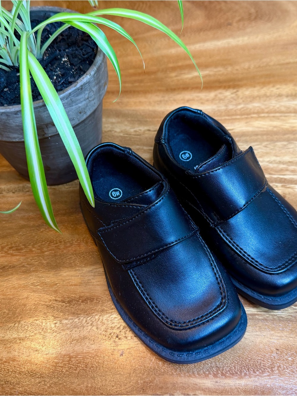 SmartFit | Boys Black Dress Shoes - Size 6W